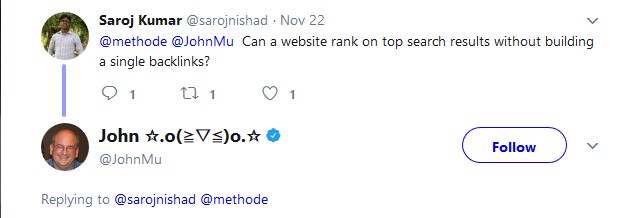 google ranking no links